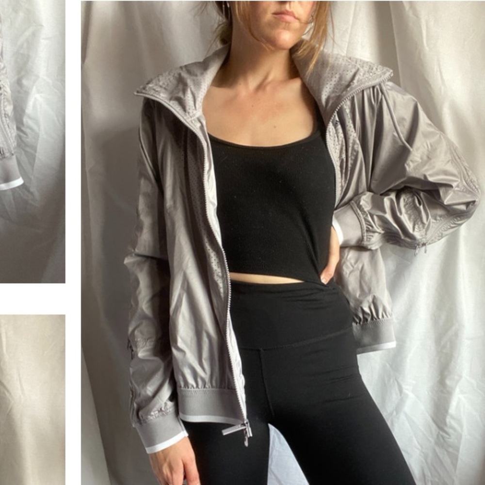 Adidas by Stella McCartney Silver Lightweight Windbreaker Jacket